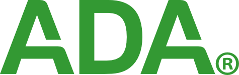 The logo consists of the uppercase letters "ADA" in green, followed by a registered trademark symbol.